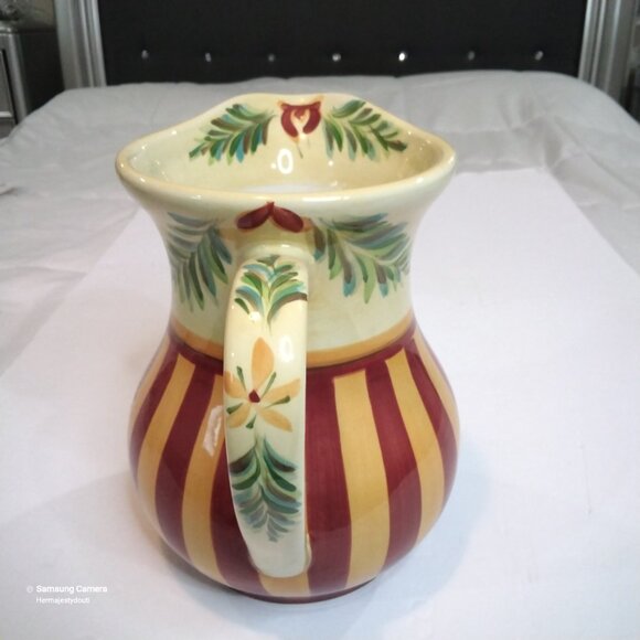 Gail Pittman Southern Living At Home Sienna Garland 48 Oz. Beverage Pitcher NICE - Picture 2 of 7